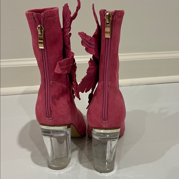 CECELIA NEW YORK Pink Floral Heeled Boots - Picture 2 of 4